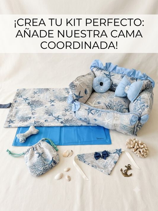 Kit de Verano para Perros – Edición Playa+Cama perro Conchas /2 PRODUCTOS